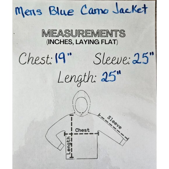 All In Motion Men Jacket Size Small Hooded Camo Blue Lightweight Water Repellent - Picture 10 of 11